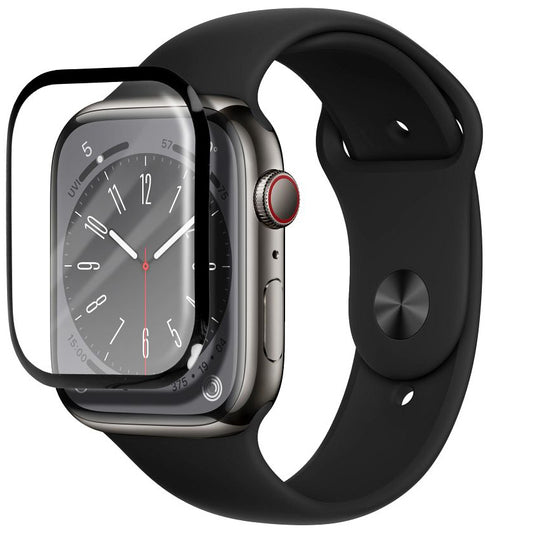 Bestsuit Protective Sleeve for Apple Watch 9/8 41mm Series, Flexible Glass, Black 