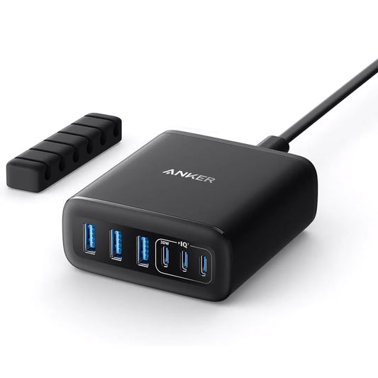 Anker Station Charger, 112W, 3A, 3 x USB-A - 3 x USB-C, Black A2154G11 