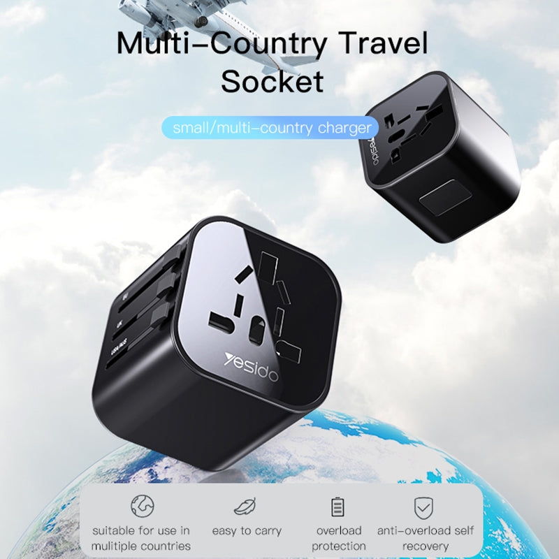 Network Charger Yesido MC09 Travel, Black 